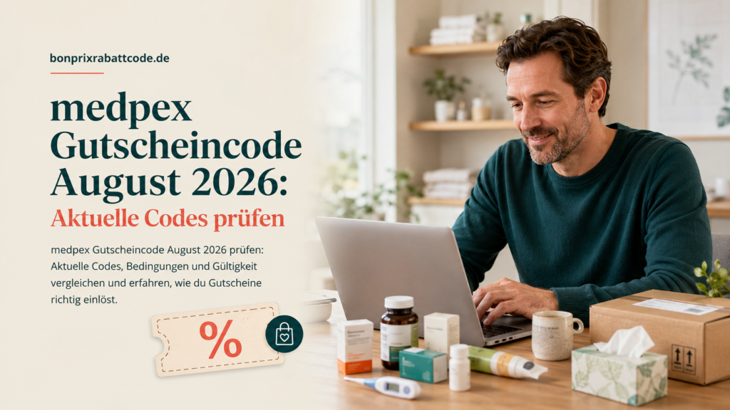 medpex Gutscheincode August 2026 – aktuelle Codes und Rabatte für Online-Apotheke und Gesundheitsprodukte