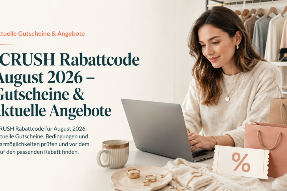 ICRUSH Rabattcode August 2026 mit aktuellen Gutscheinen, Angeboten und Fashion-Sparmöglichkeiten beim Online-Shopping.