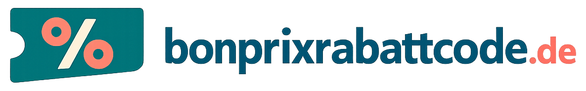 Bonprix Rabattcode Logo mit Gutschein-Symbol und Prozentzeichen